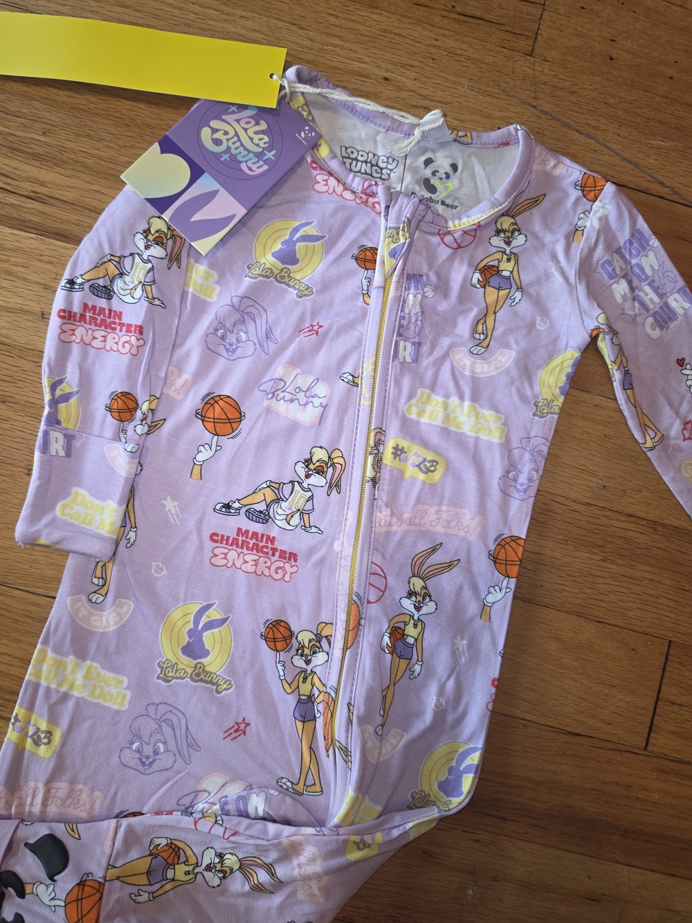 Bellabu Bear Lola Bunny Zip up Bamboo Romper